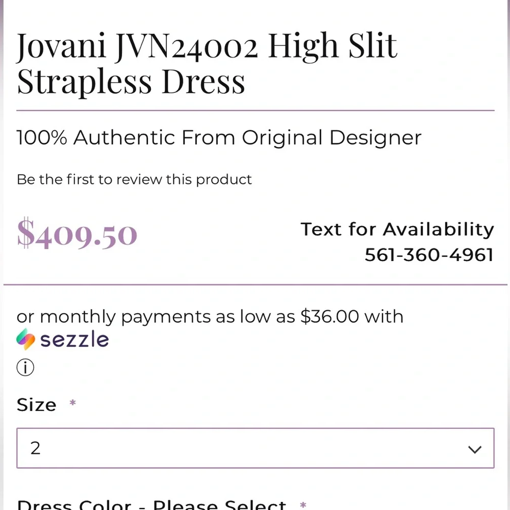 JOVANI Strapless Prom Dress - Picture 10 of 10